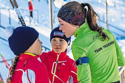 Deutscher Schülercup Biathlon, Oberhof 2019: Inga, Mara und Lina Ducke (Foto: Gerhard König)